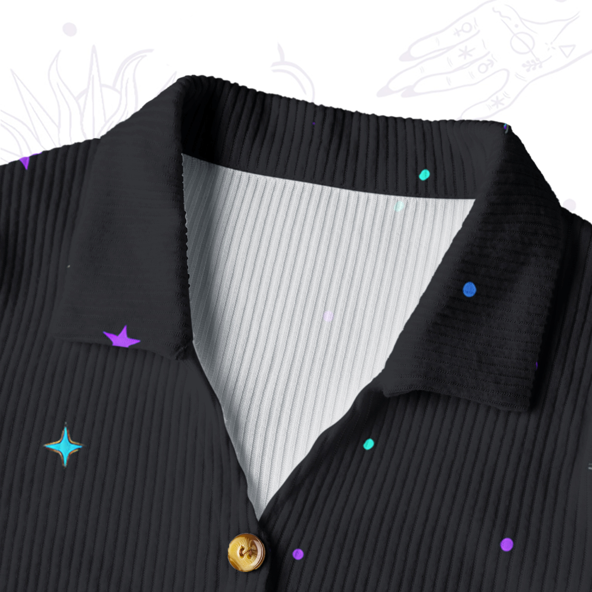 Purplehecate Rainbow Bat Ribbed Knit Dress