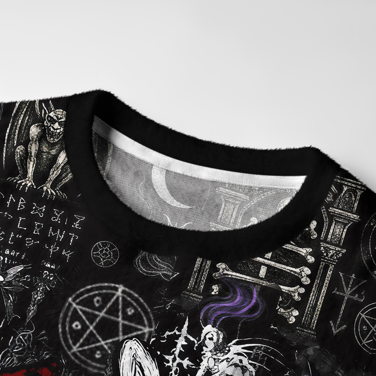 Purplehecate Gothic Cursed Bunny Ritual Fuzzy Ugly Sweatshirt