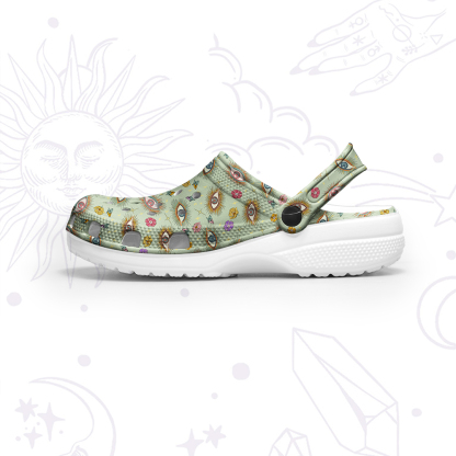 Purplehecate Evil Eye Pattern Rubber Clogs