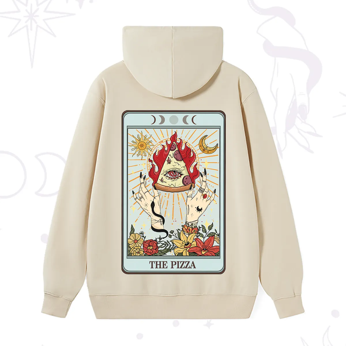 Purplehecate The Pizze Food Tarot Card Hoodie