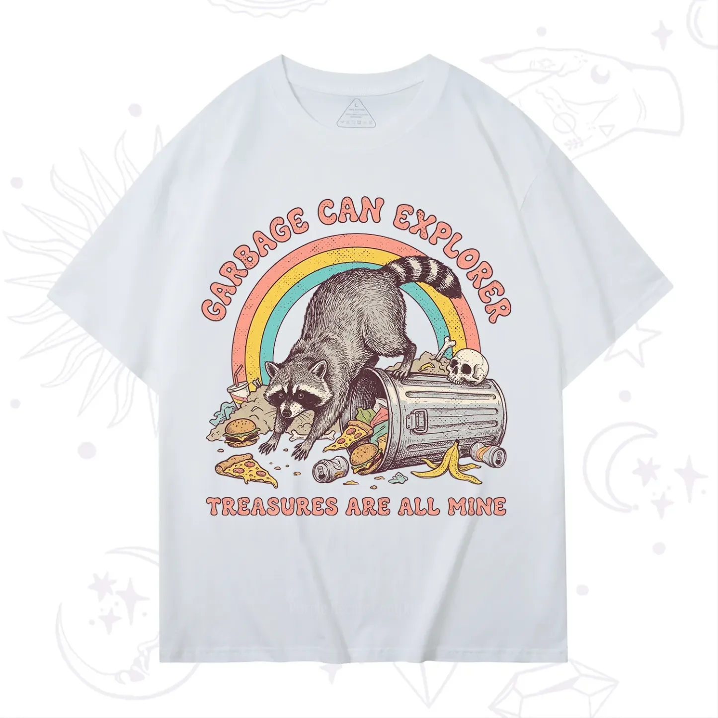 Purplehecate Garbage Can Explorer Raccoon T-Shirt