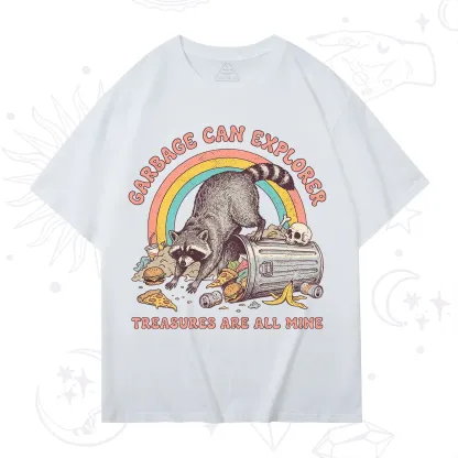 Purplehecate Garbage Can Explorer Raccoon T-Shirt