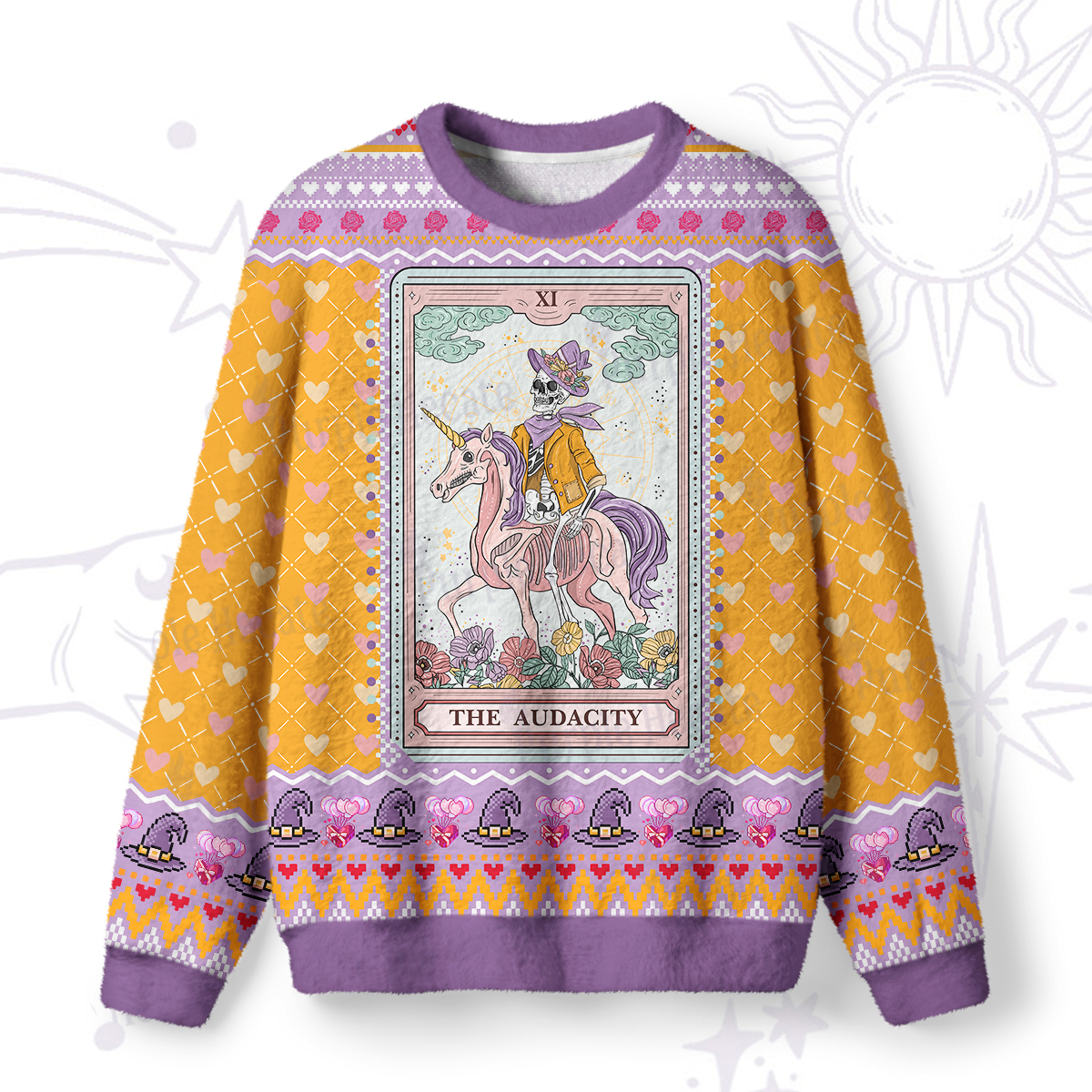 Purplehecate The Audacity Tarot Card Ugly Valentine Sweatshirt