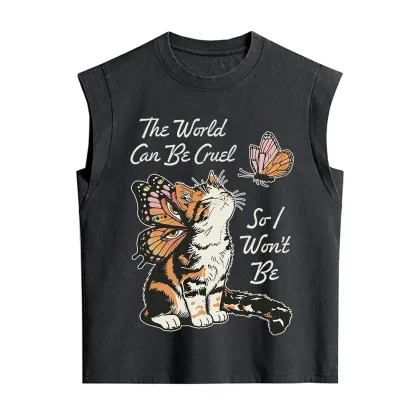 Purplehecate The World Can Be Cruel So I Won't Be Vintage Washed Tank