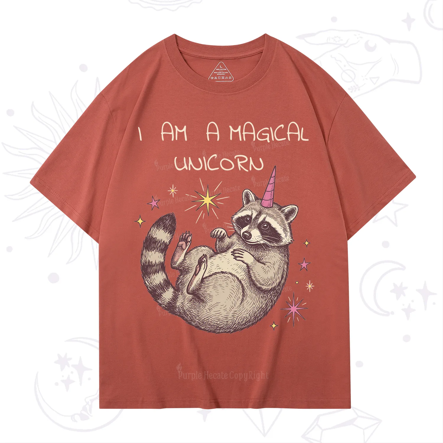 Purplehecate I Am A Magical Unicorn Raccoon T-Shirt