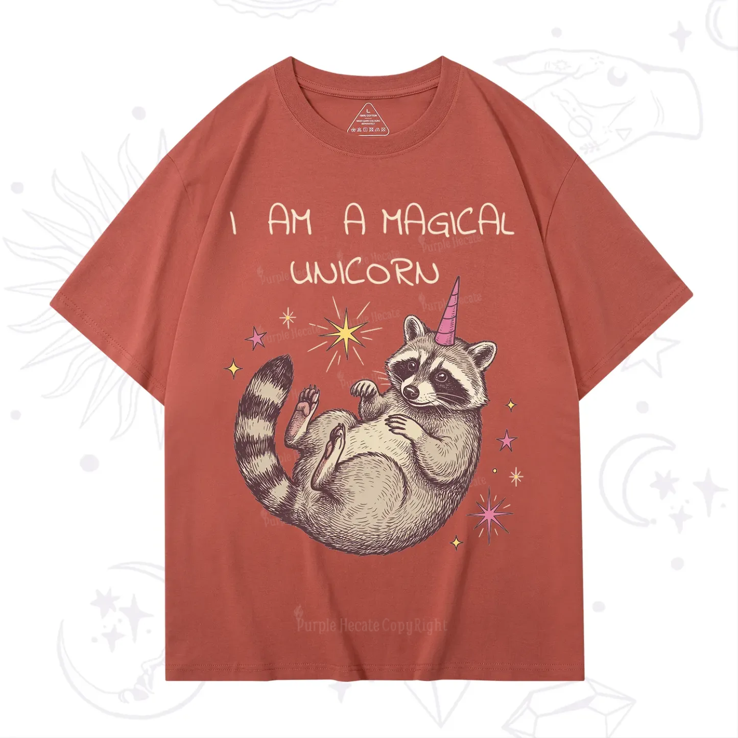 Purplehecate I Am A Magical Unicorn Raccoon T-Shirt