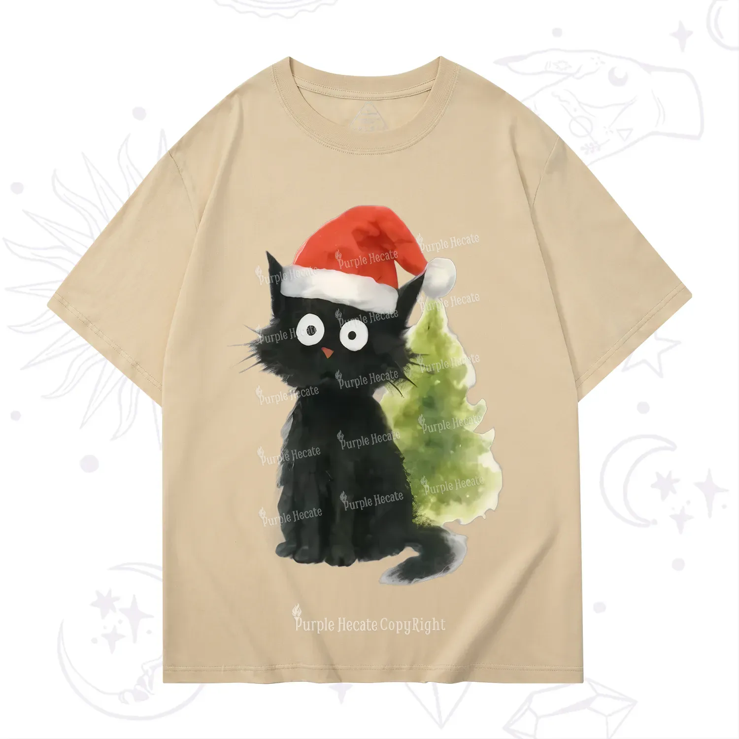 Purplehecate Black Cats Christmas T-Shirt
