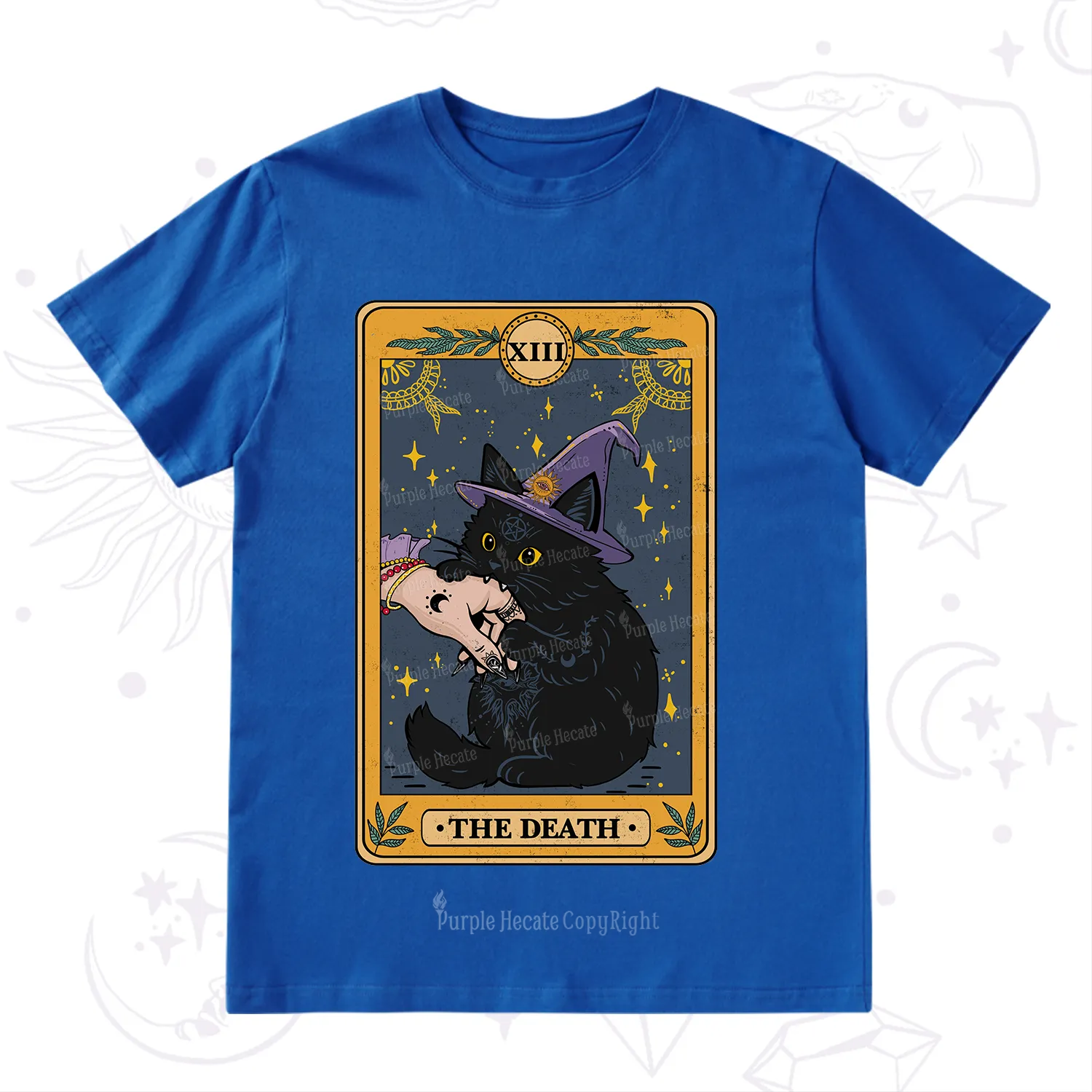 Purplehecate The Black Cat Death Tarot T-Shirt