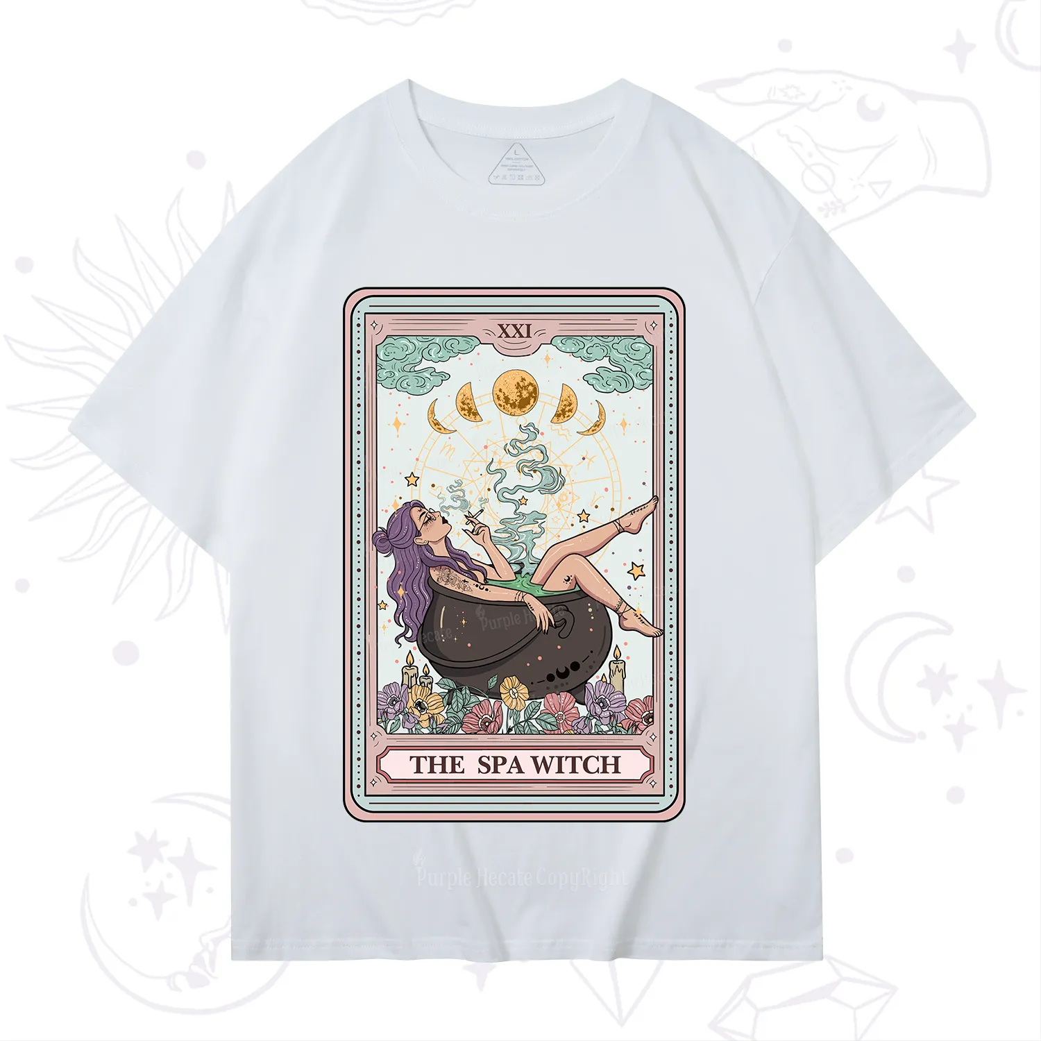 Purplehecate The Spa Witch Tarot Card T-Shirt
