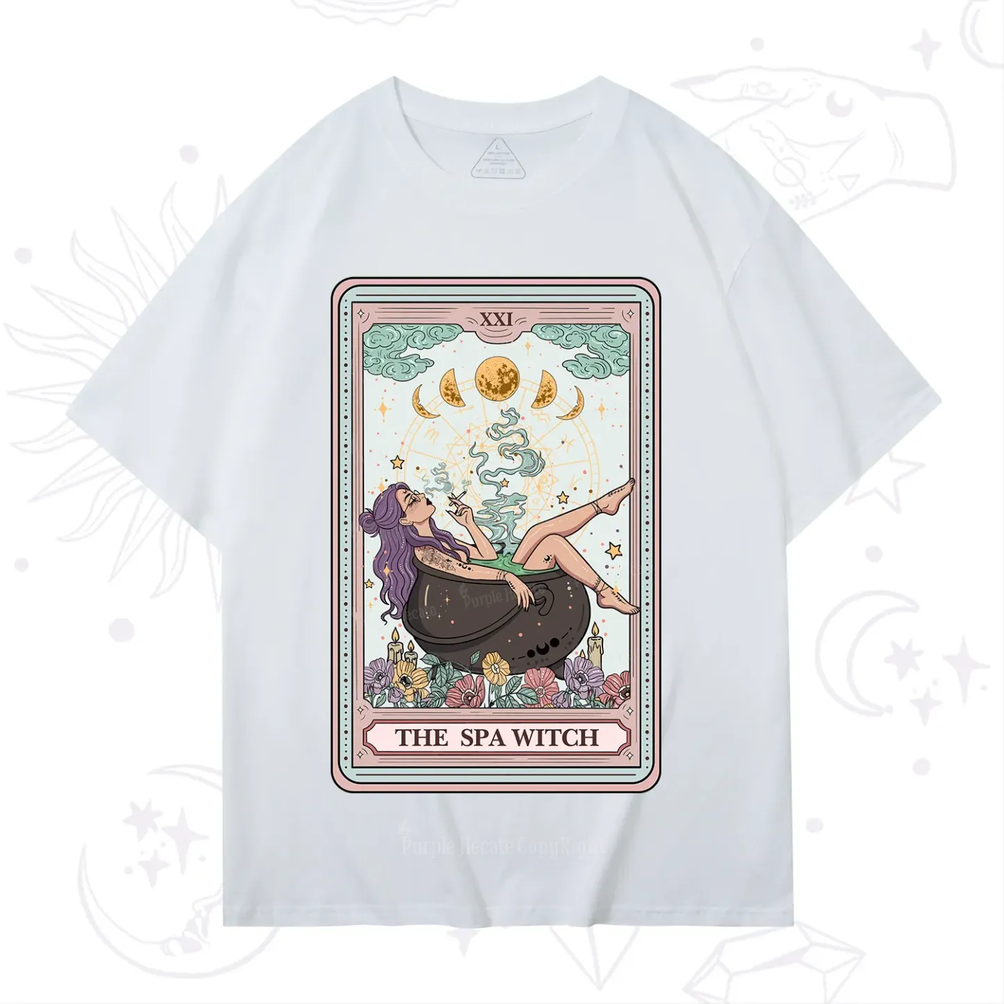 Purplehecate The Spa Witch Tarot Card T-Shirt