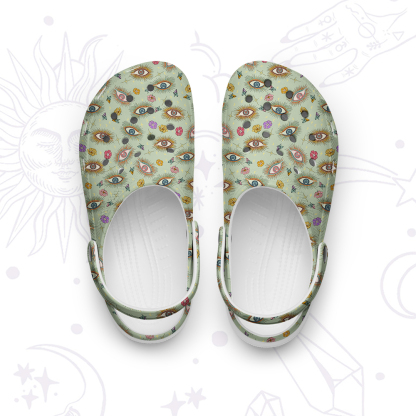 Purplehecate Evil Eye Pattern Rubber Clogs