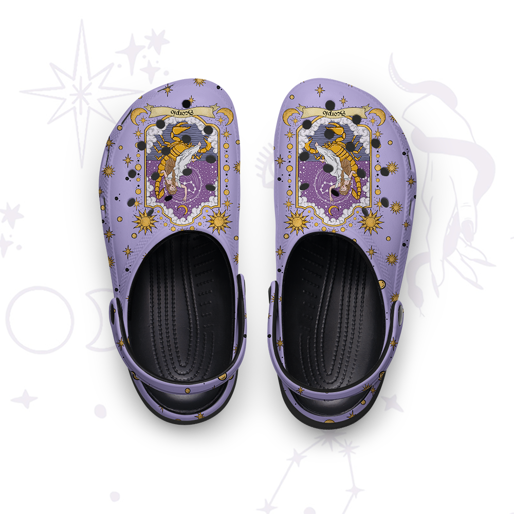 Magic Purplehecate Scorpio Zodiac Rubber Clogs
