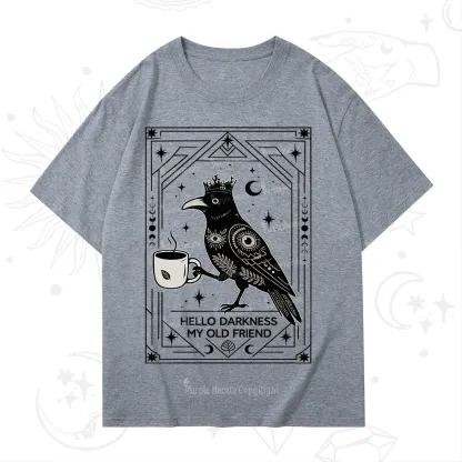Purplehecate Hello Darkness My Old Friend Crow T-Shirt