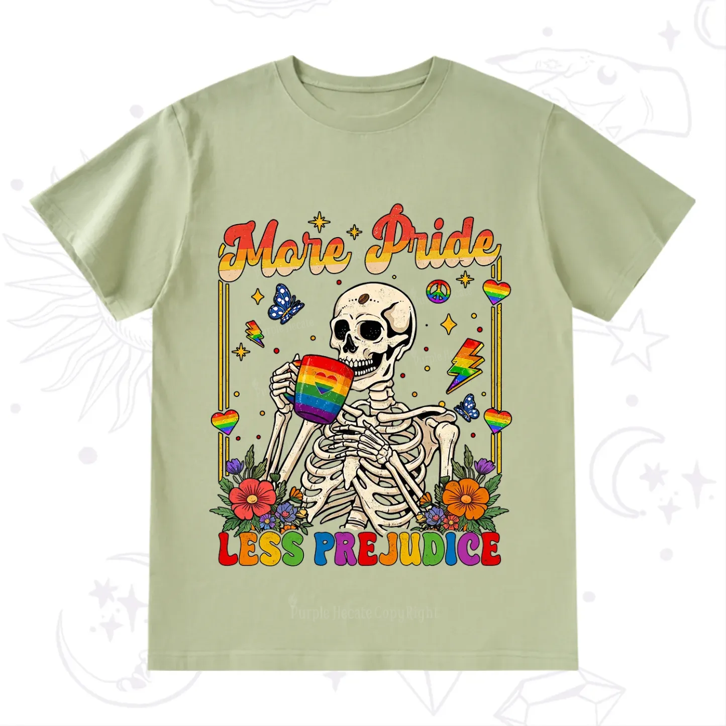 Purplehecate More Pride Less Prejudice Skeleton T-Shirt