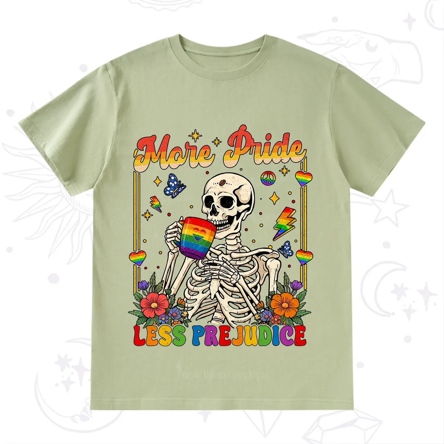 Purplehecate More Pride Less Prejudice Skeleton T-Shirt