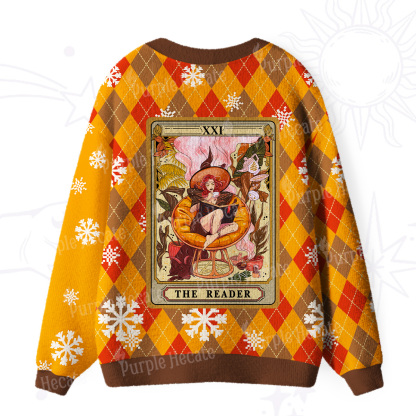 Purplehecate The Reader Tarot Card Ugly Cardigan Sweaters
