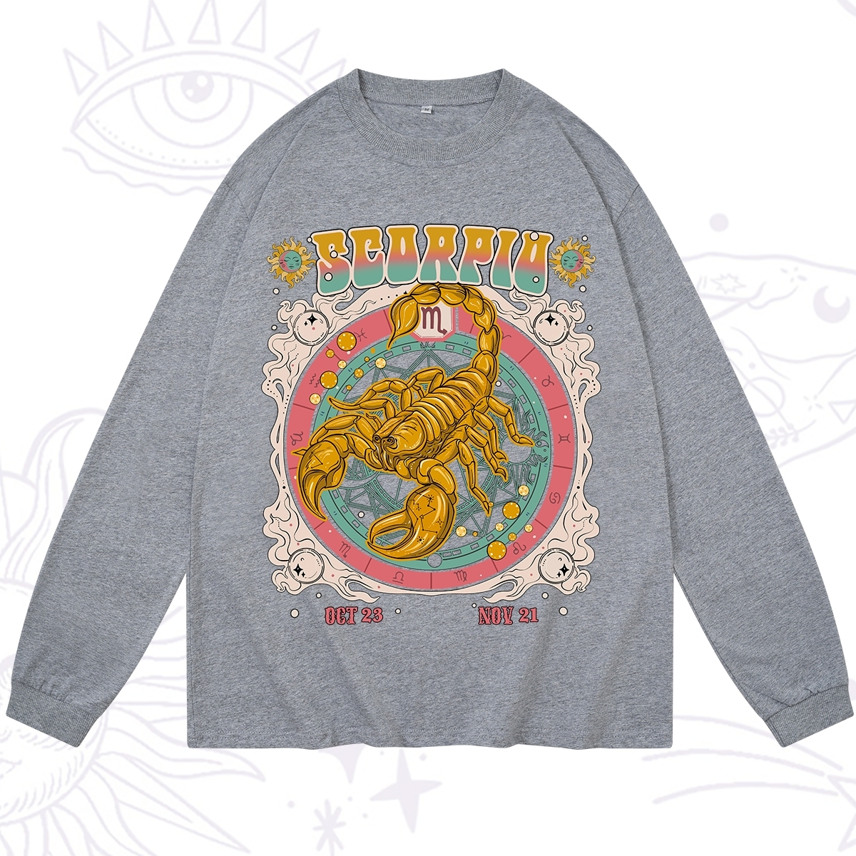 Purplehecate Scorpio Cosmic Zodiac Long Sleeve T-Shirt