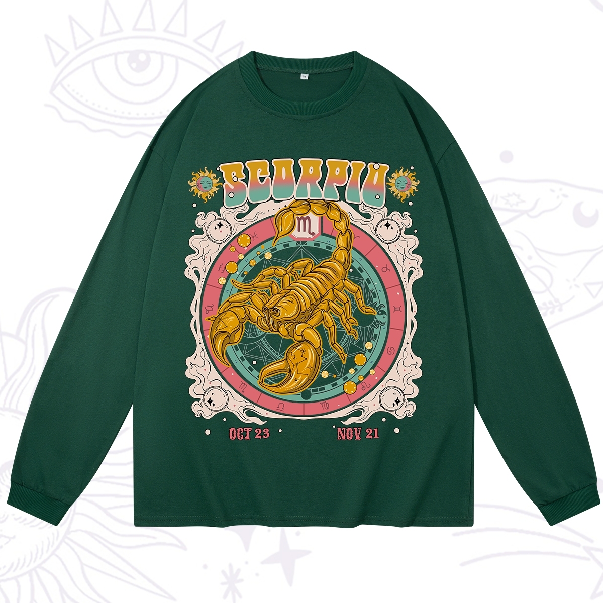 Purplehecate Scorpio Cosmic Zodiac Long Sleeve T-Shirt