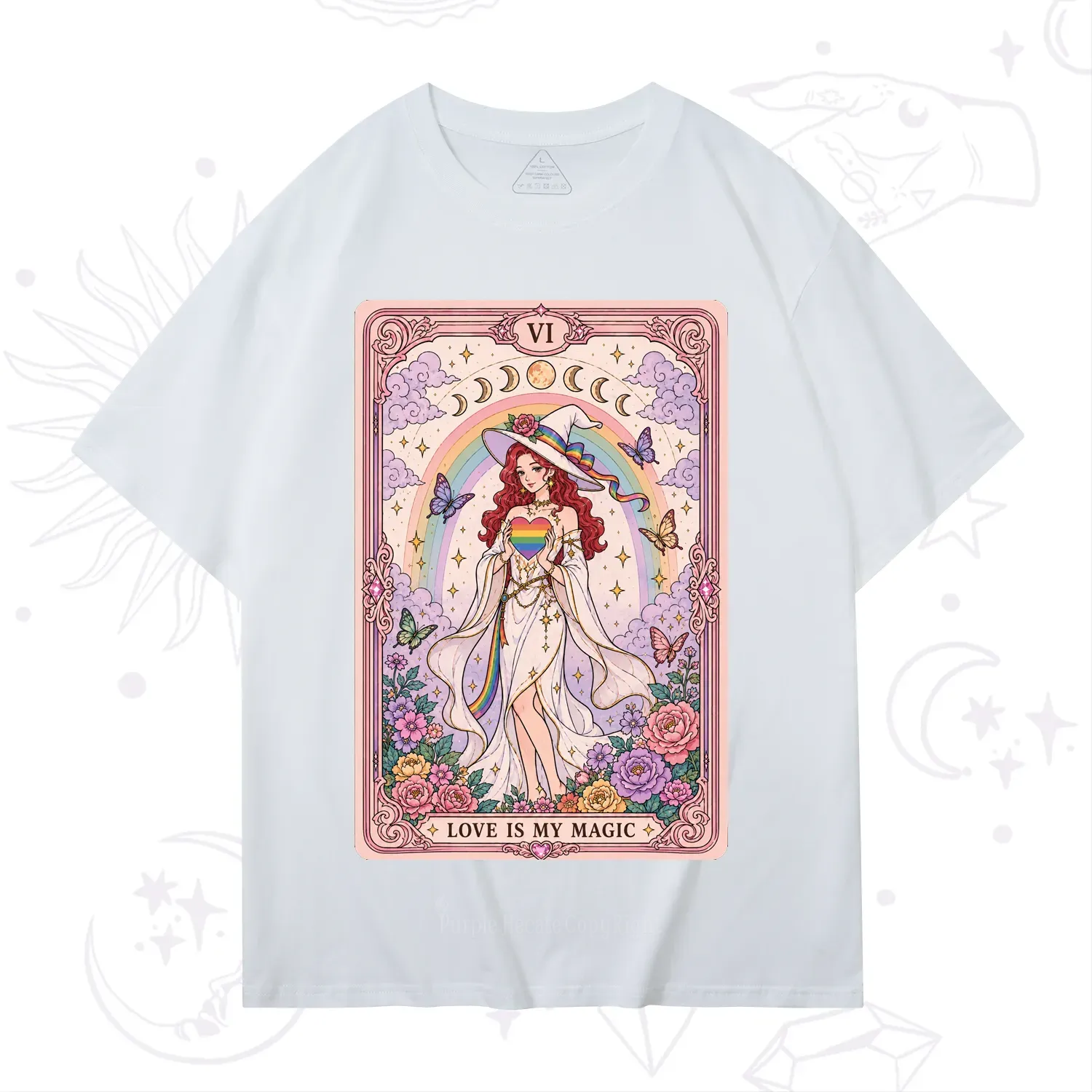 Purplehecate The Love Is My Magic Tarot Pride T-Shirt