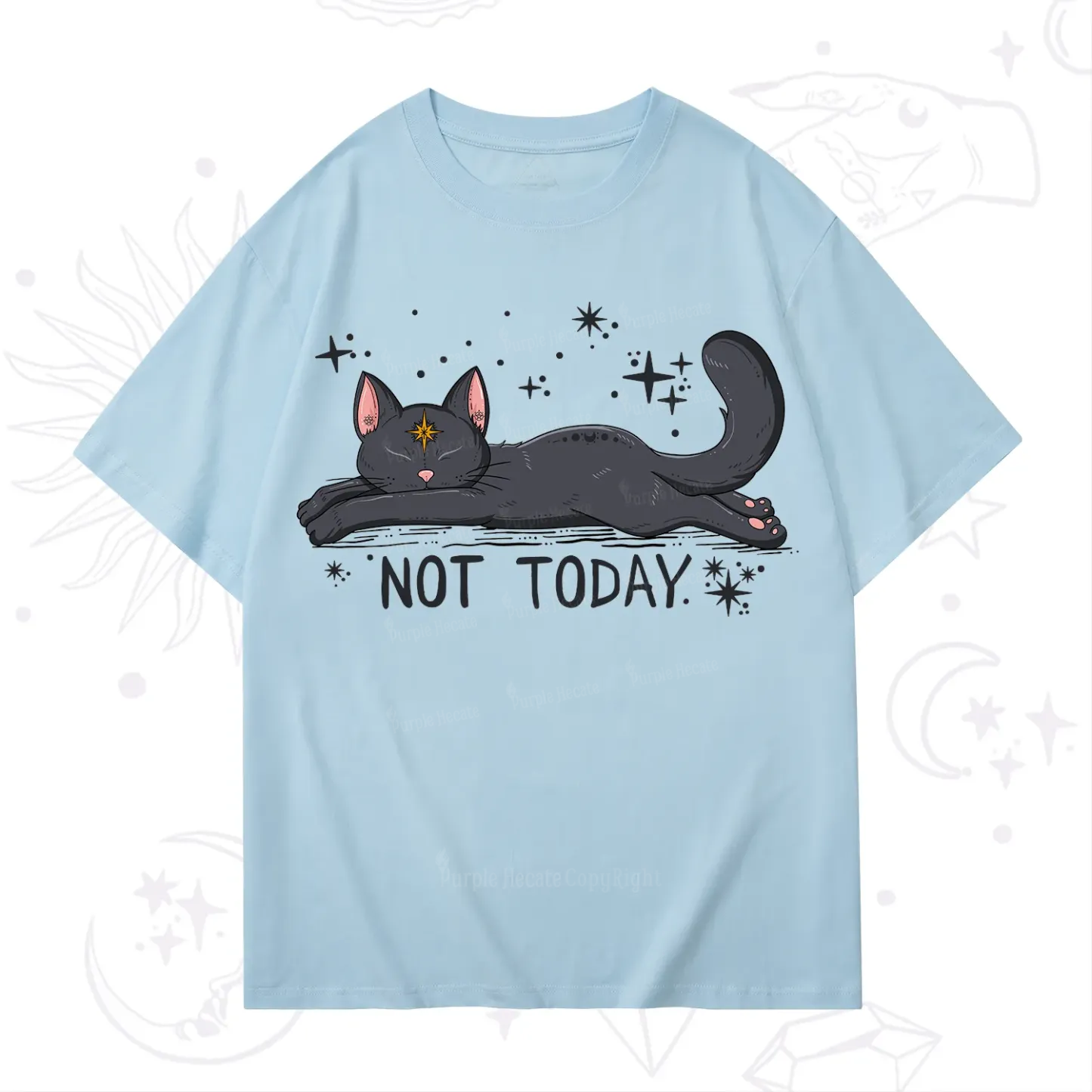 Purplehecate Not Today Cat T-Shirt