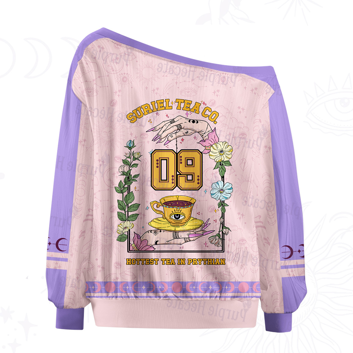 Purplehecate The Hottest Tea in Prythian Off The Shoulder Graphic Jersey
