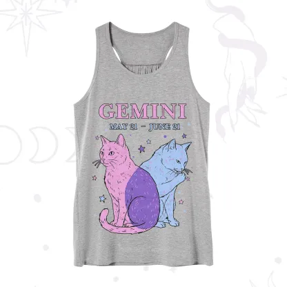 Purplehecate Gemini Zodiac Cats Tank