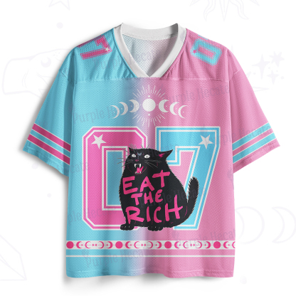 Purplehecate Eat The Rich Cat Mesh Jersey