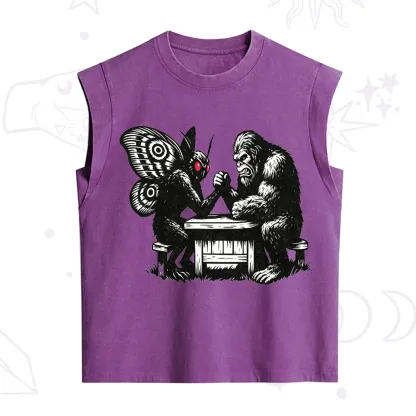Purplehecate Bigfoot v Mothman Vintage Washed Tank