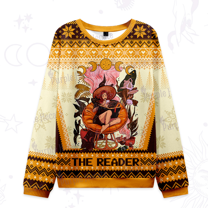 Purplehecate The Reader Moonlit Tales Ugly Christmas Sweatshirts