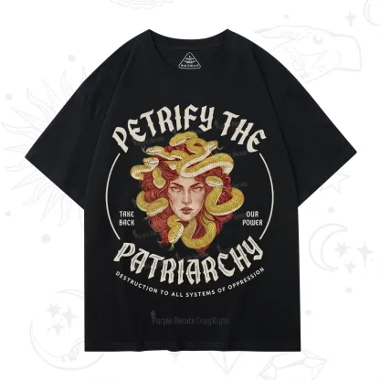 Purplehecate Petrify Patriarchy Medusa T-Shirt
