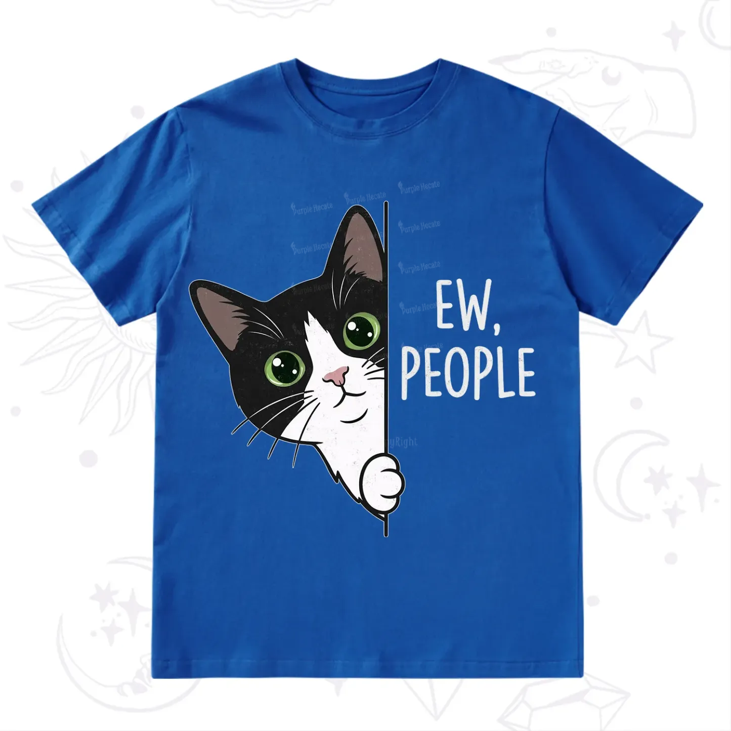 Purplehecate Funny Cat Ew People T-Shirt