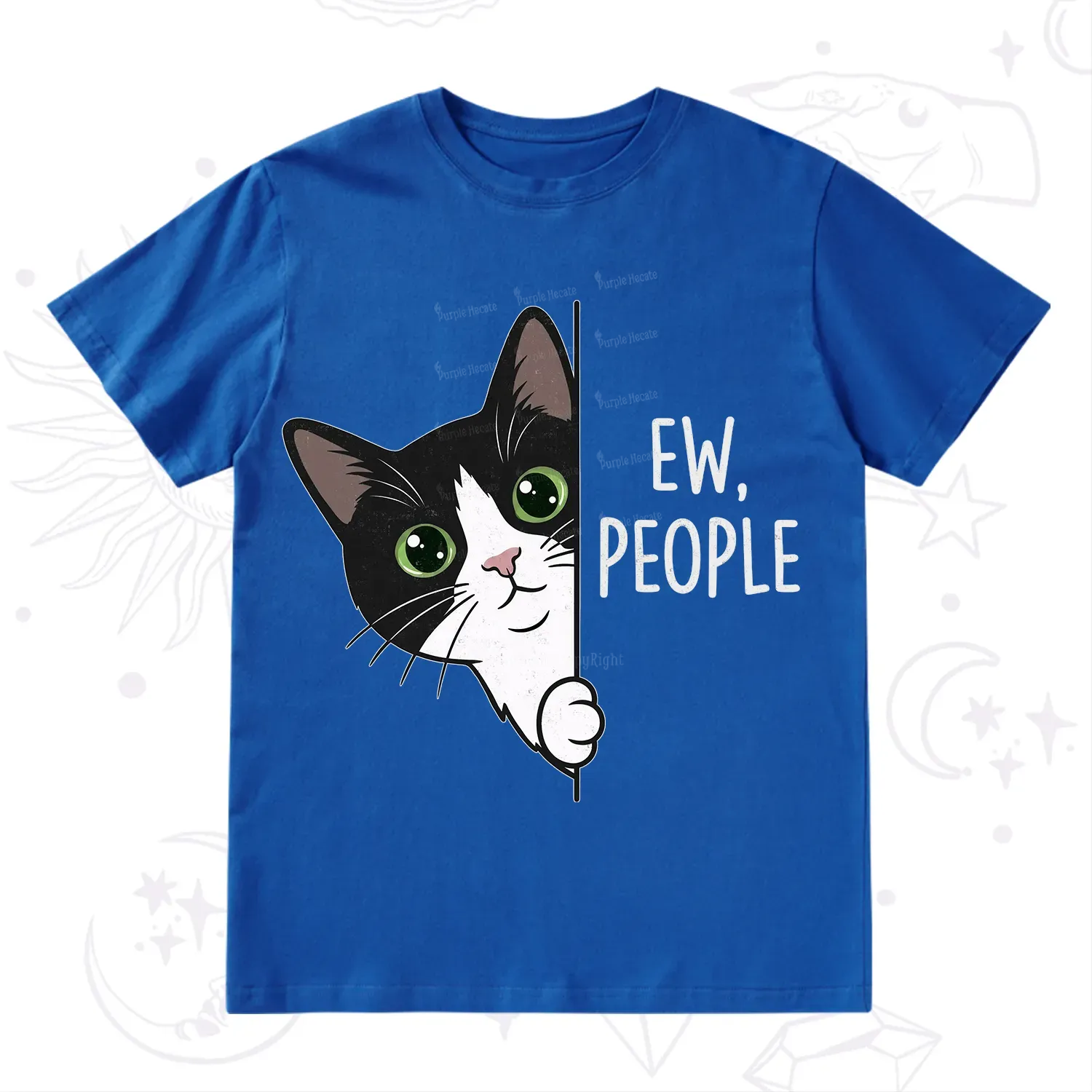 Purplehecate Funny Cat Ew People T-Shirt