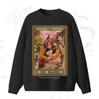 Purplehecate The Reader Tarot Card Fuzzy Ugly Sweater