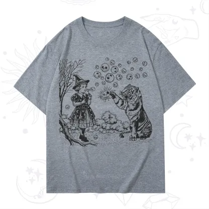 Purplehecate Girl and Tiger T-Shirt