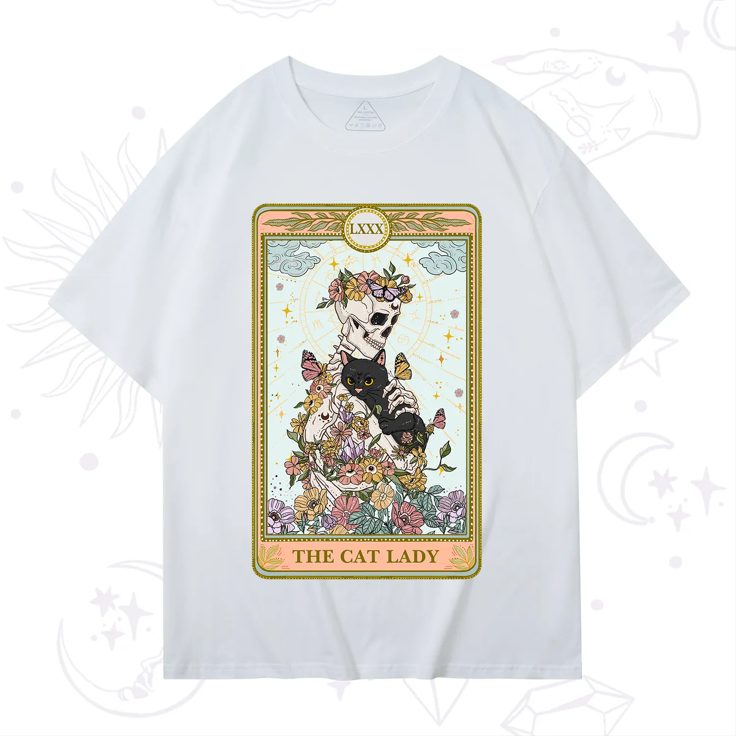 Purplehecate The Cat Lady Skeleton Tarot T-Shirt