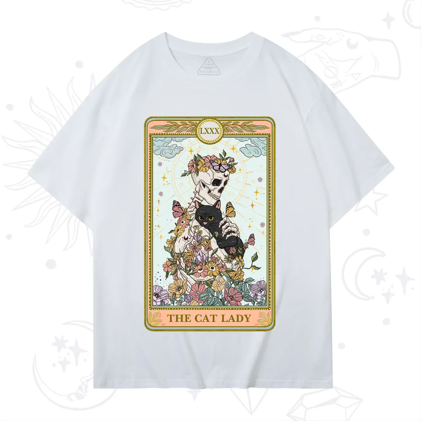 Purplehecate The Cat Lady Skeleton Tarot T-Shirt