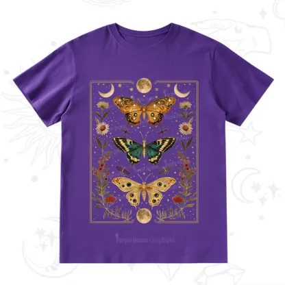 Purplehecate Sun and Moon Butterfly T-Shirt
