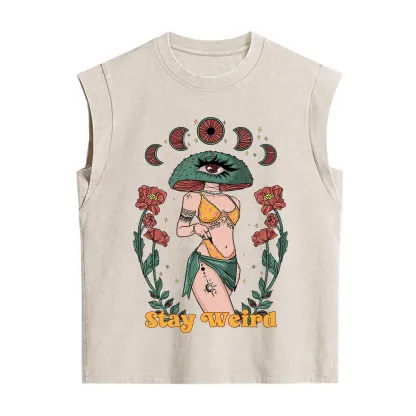Purplehecate Stay Weird Vintage Washed Tank