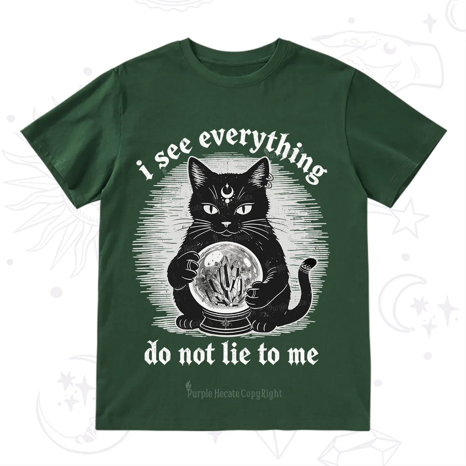 Purplehecate All Seeing Cat T-Shirt