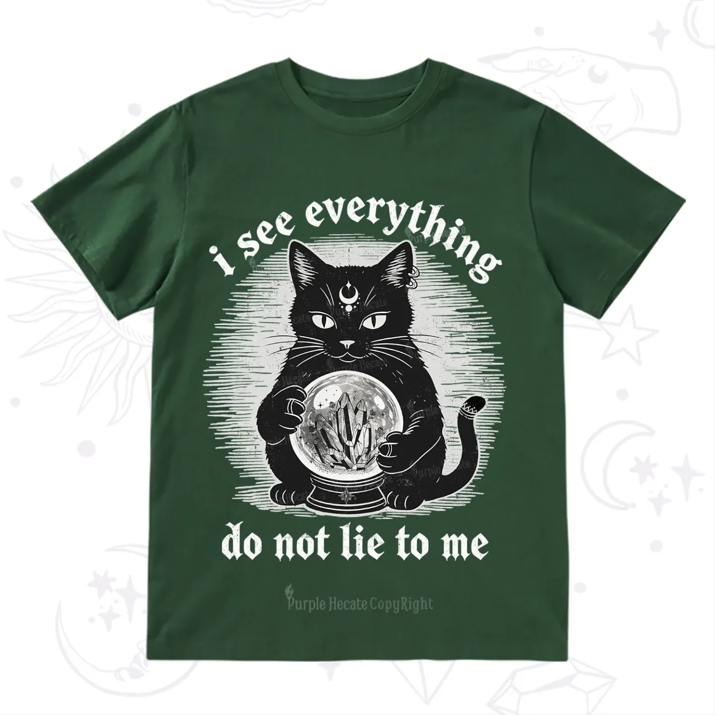 Purplehecate All Seeing Cat T-Shirt