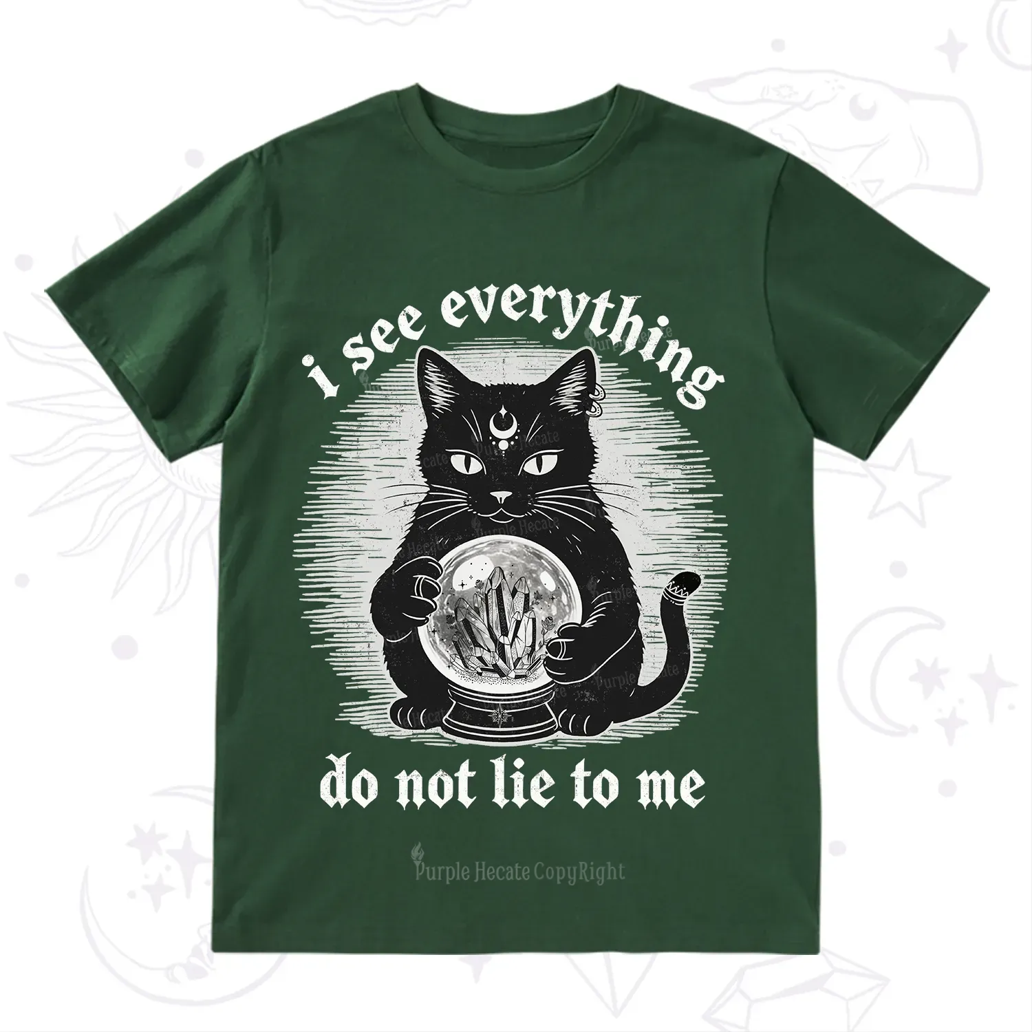 Purplehecate All Seeing Cat T-Shirt