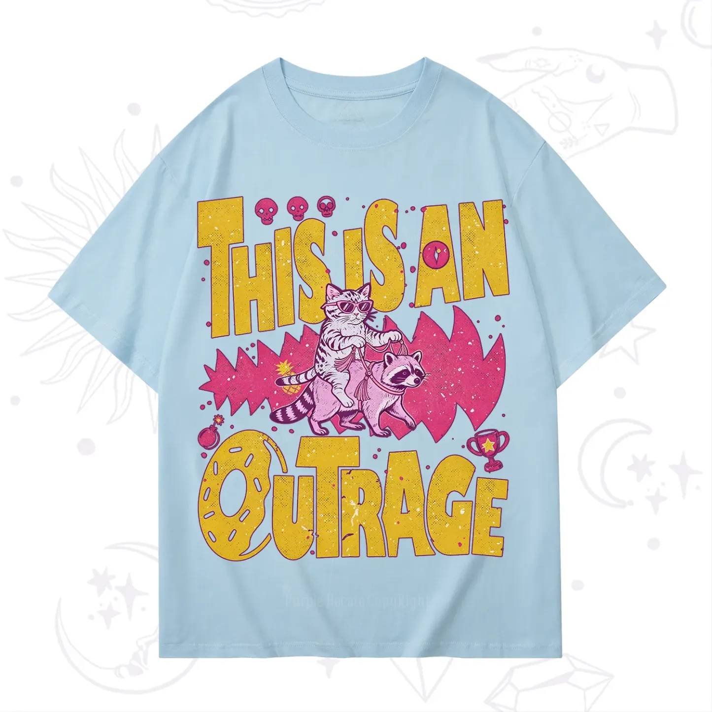 Purplehecate This Is An Outrage Angry Raccoons T-Shirt