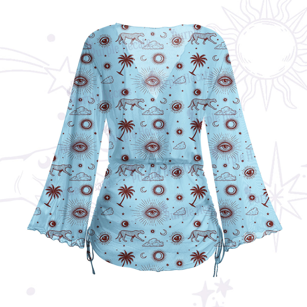 Purplehecate Eye of the Universe Mesh Cover Up Dress