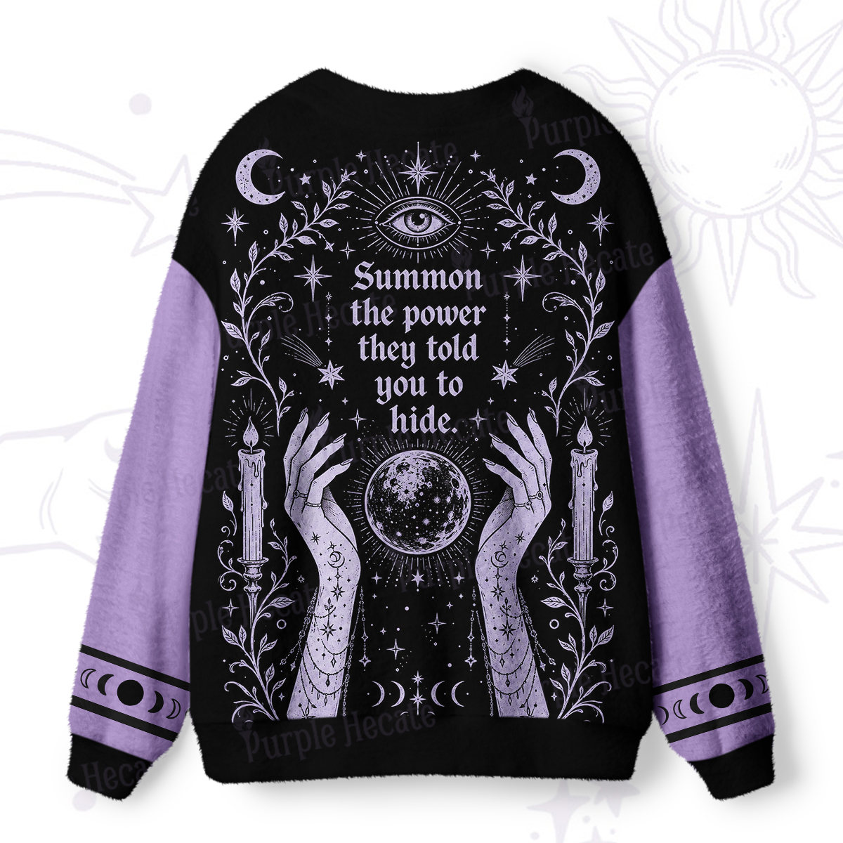 Purplehecate Summon The Power Ugly Cardigan Sweaters