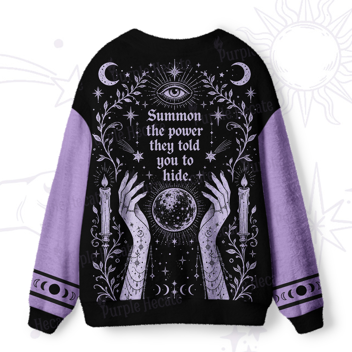 Purplehecate Summon The Power Ugly Cardigan Sweaters