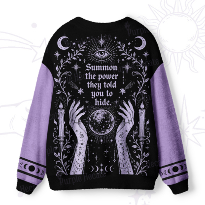 Purplehecate Summon The Power Ugly Cardigan Sweaters