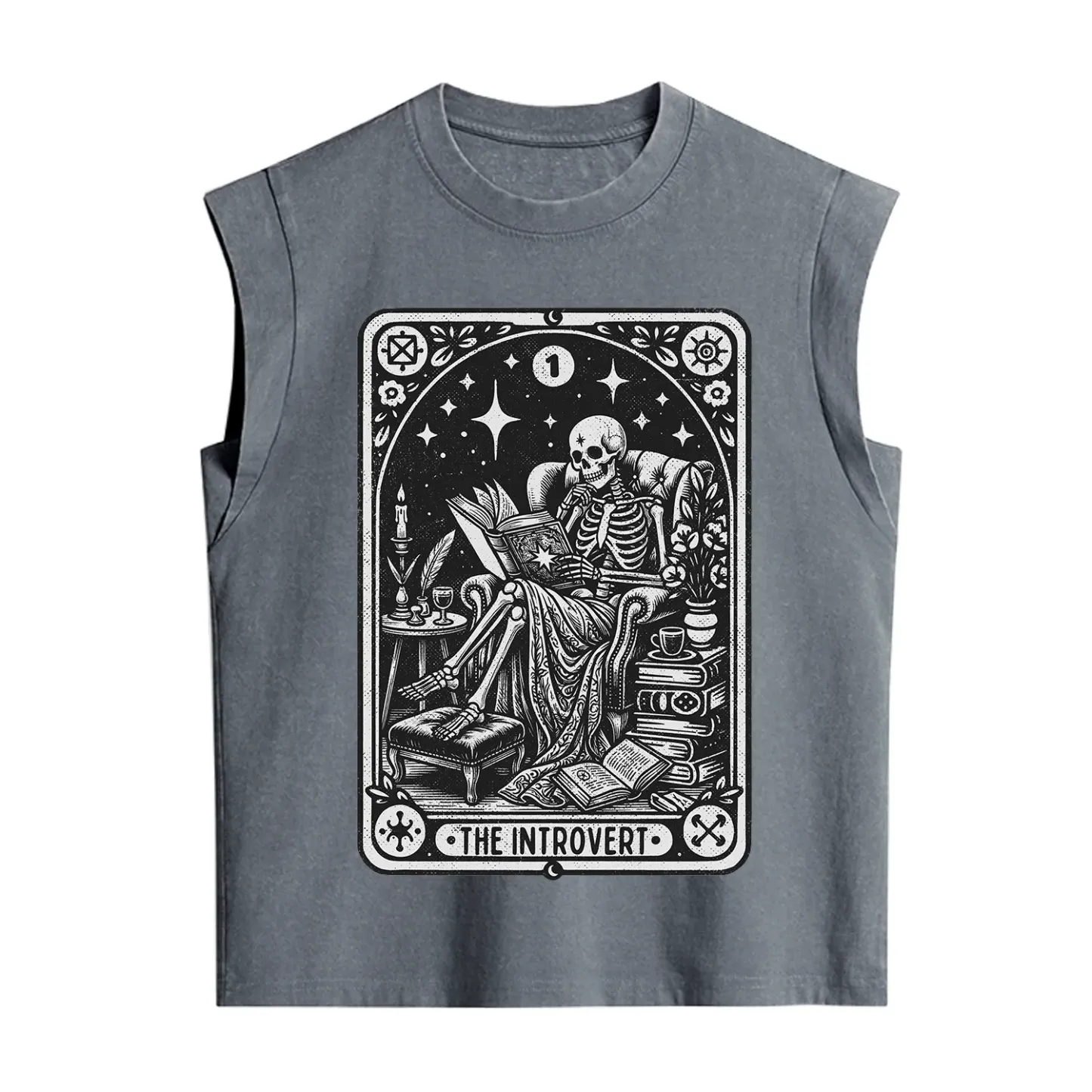 Purplehecate The Introvert Tarot Card Vintage Washed Tank