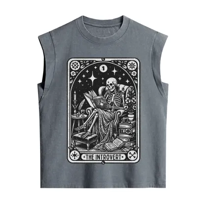 Purplehecate The Introvert Tarot Card Vintage Washed Tank