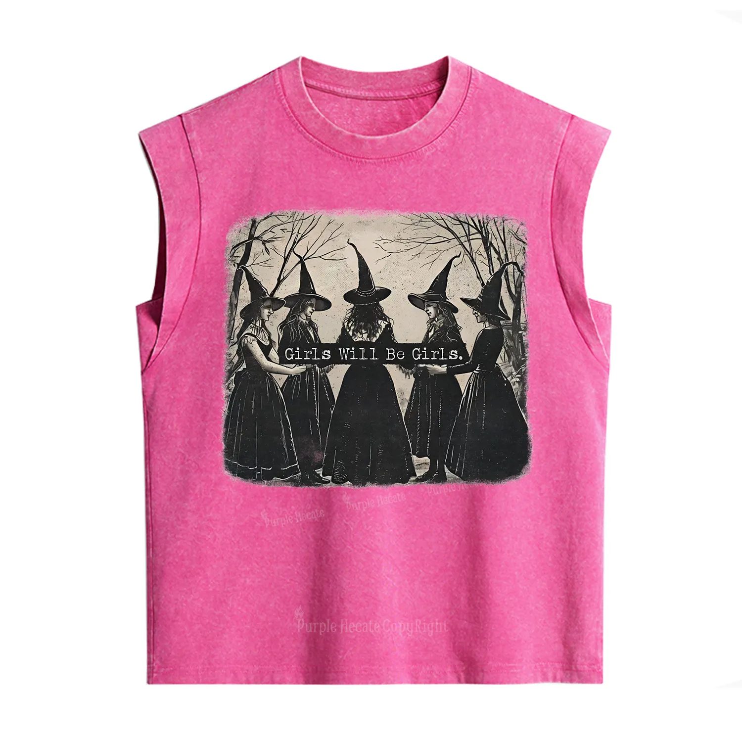 Purplehecate Girls Will Be Girls Witch Vintage Washed Tank