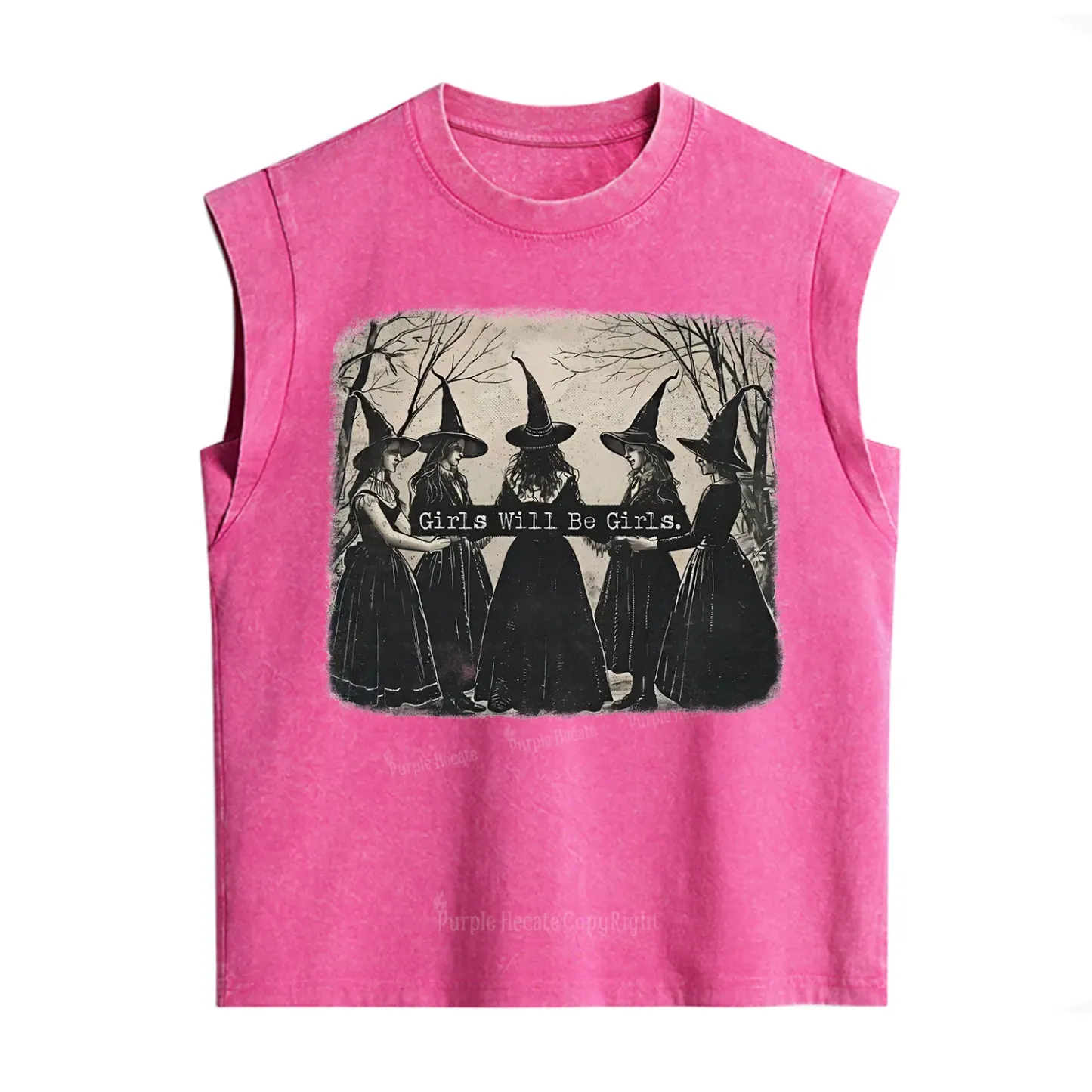 Purplehecate Girls Will Be Girls Witch Vintage Washed Tank